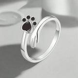 Anillo de Pata Ajustable en Plata – Símbolo de Amor y Conexión