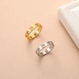 Anillo para el dedo anular de acero inoxidable para mujer