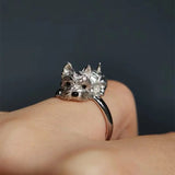 Anillo Ajustable Perro Retro – Diseño Elegante para Mujer