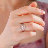Anillo para patas delicado: anillo abierto de acero inoxidable con motivo animal
