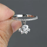 Anillo Paw & Heart – en colores dorado y plateado
