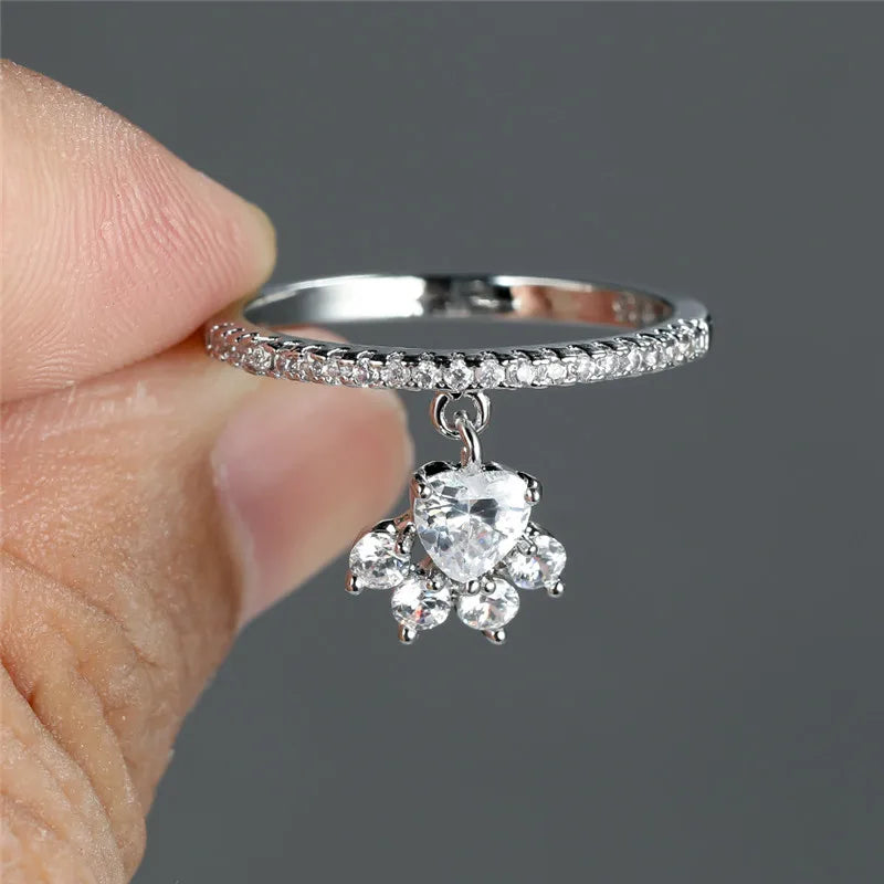 Anillo Paw & Heart – en colores dorado y plateado