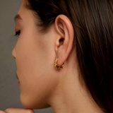 Pendientes de aro con forma de dachshund plateados