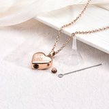 Collar Urna Conmemorativa con Huella en Corazón – Acero Inoxidable