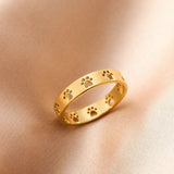 Anillo para el dedo anular de acero inoxidable para mujer