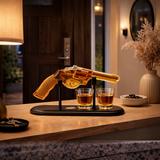 Botella de whisky – Edición Set de Revólver con Vasos