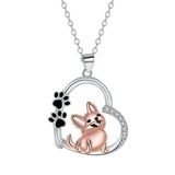 Collar para perro «Amigo de corazón» en oro rosa