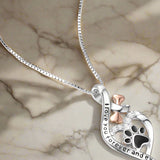 Collar de la Suerte con Huellas y Corazón – “Siempre en mi Corazón”
