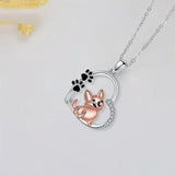 Collar para perro «Amigo de corazón» en oro rosa