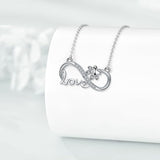 Unidos para siempre – Collar Paw Infinity, plata