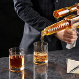 Botella de whisky - Edición Set Fusil con Vasos