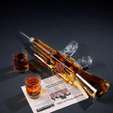 Botella de whisky - Edición Set Fusil con Vasos