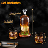 Botella de whisky - Edición Set Béisbol con Vasos